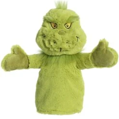 10" Grinch Plush Hand Puppet By Aurora