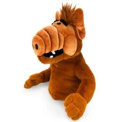 ALF 18-Inch Plush Hand Puppet By Kidrobot -Spiderman Hanging Store ALF Plush Hand Puppet Left Side View KR17197 55713.1661441307
