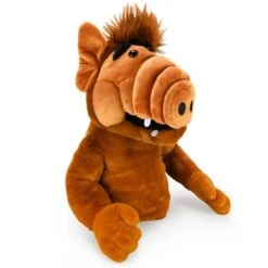 ALF 18-Inch Plush Hand Puppet By Kidrobot -Spiderman Hanging Store ALF Plush Hand Puppet Right Side View KR17197 10942.1661441303