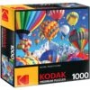 Balloons Over The Mountains Kodak Premium 1000 Piece Puzzle -Spiderman Hanging Store Balloons over Mountain Kodak Puzzle Box 58350.1626106964