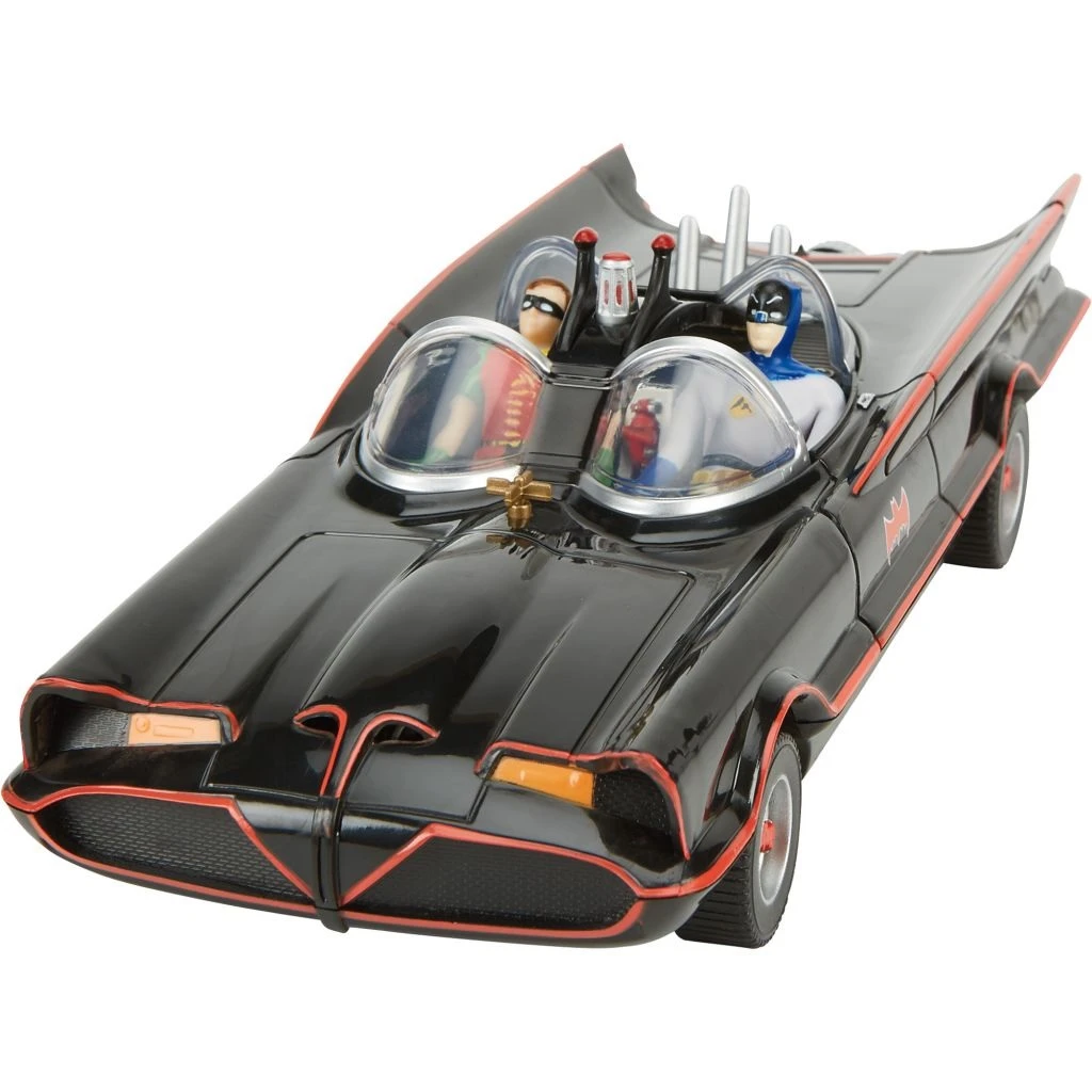 Batman Diecast 1966 Batmobile With Bendable Figures 1:24 Scale 3 Batman Diecast 1966 Batmobile With Bendable Figures 1:24 Scale