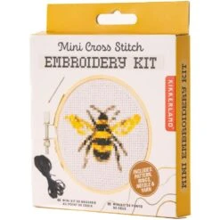 Mini Cross Stitch Embroidery Kit - Bee