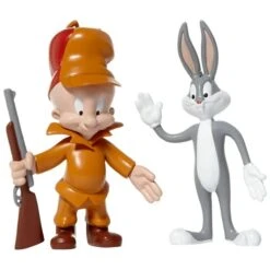 Looney Tunes Bugs Bunny & Elmer Fudd 4-Inch Bendable Figures