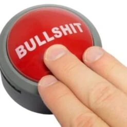 The BULLSHIT Button -Spiderman Hanging Store Bullshit button pic 3 22902.1708561569