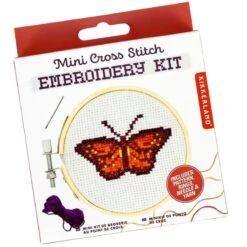 Mini Cross Stitch Embroidery Kit - Butterfly
