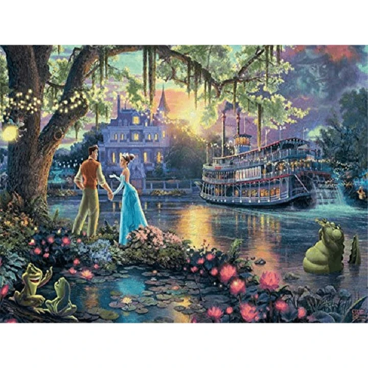 Disney's Princess And The Frog Thomas Kinkade 750pc Puzzle By Ceaco 4 Disney's Princess And The Frog Thomas Kinkade 750pc Puzzle By Ceaco - Image 2