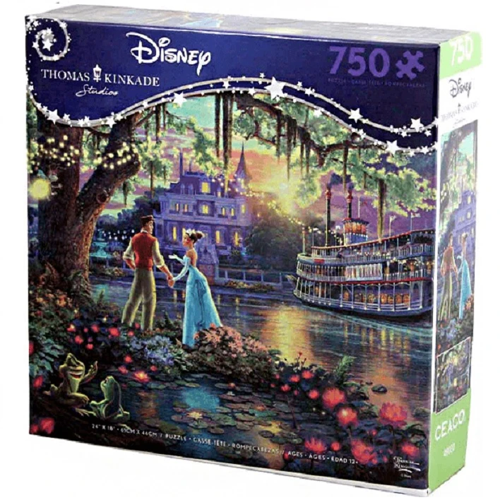 Disney's Princess And The Frog Thomas Kinkade 750pc Puzzle By Ceaco 3 Disney's Princess And The Frog Thomas Kinkade 750pc Puzzle By Ceaco