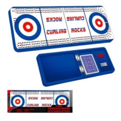 Classic Curling Travel Cribbage Board