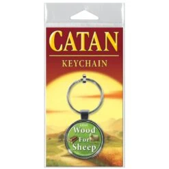 Catan Wood For Sheep Keychain