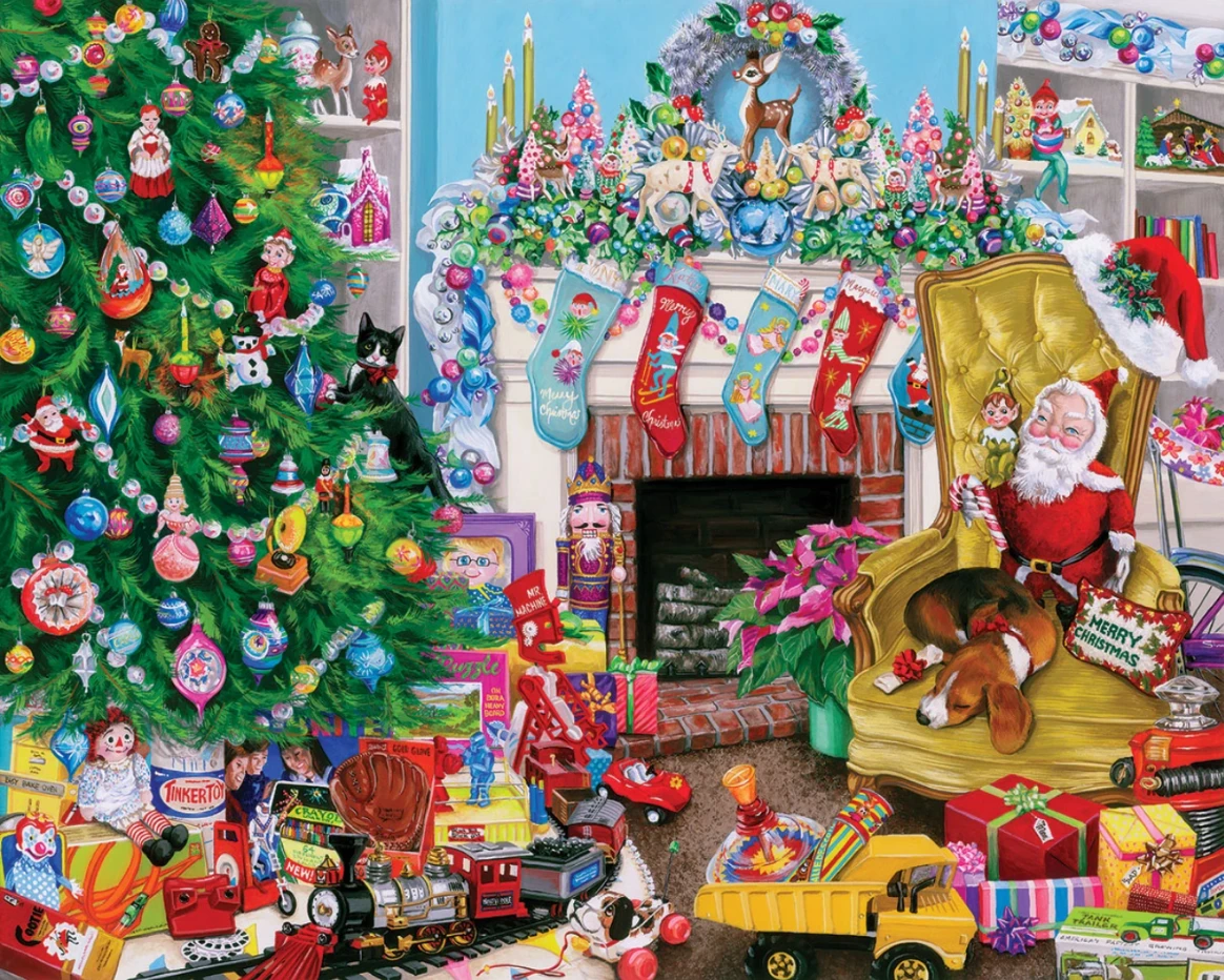 Christmas Toys 1000pc Puzzle By White Mountain 4 Christmas Toys 1000pc Puzzle By White Mountain - Image 2