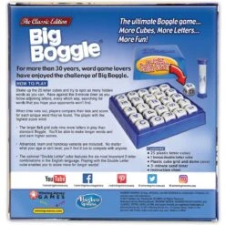 Classic Big Boggle Game In Retro Box -Spiderman Hanging Store Classic Boggle Box Back 58827.1600895891