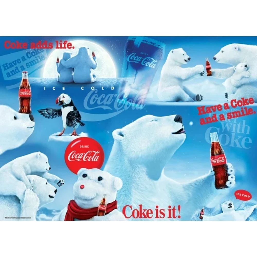 Coca-Cola Polar Bears 1000 Piece Puzzle 4 Coca-Cola Polar Bears 1000 Piece Puzzle - Image 2