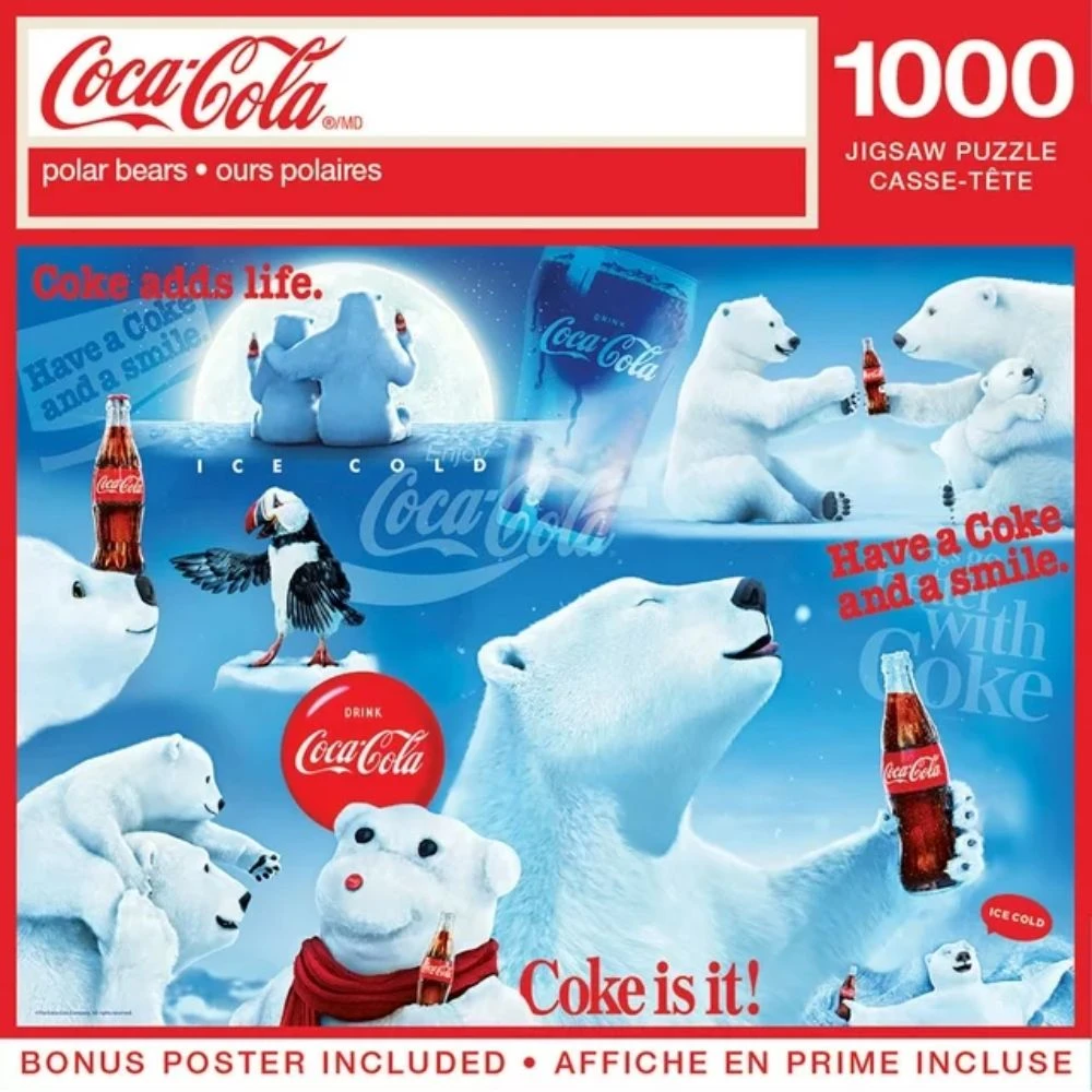 Coca-Cola Polar Bears 1000 Piece Puzzle 3 Coca-Cola Polar Bears 1000 Piece Puzzle