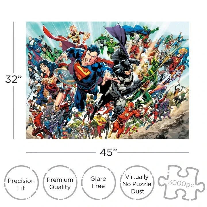 DC Comics Universe 3000 Piece Jigsaw Puzzle By Aquarius 4 DC Comics Universe 3000 Piece Jigsaw Puzzle By Aquarius - Image 2