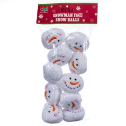 Plush Snowman Snowball Set Of 10