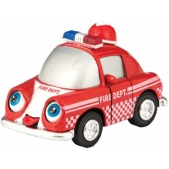 Die-Cast Funny Faces Fire Dept Vehicle With Sound And Lights
