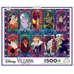 Disney Stained Glass Villains 1500pc Puzzle By Ceaco