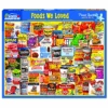 Foods We Loved 1000pc Puzzle By White Mountain -Spiderman Hanging Store Foods We Loved puzzle box 13073.1619740009