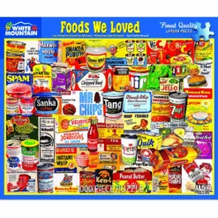 Foods We Loved 1000pc Puzzle By White Mountain -Spiderman Hanging Store Foods We Loved puzzle retrofestive 89296.1619740013
