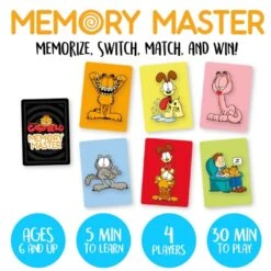 Garfield Memory Master Card Game -Spiderman Hanging Store Garfield Memory Master Card Contents View 96228 84255.1661370906