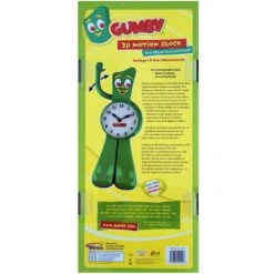 Waving Gumby 3-D Motion Clock -Spiderman Hanging Store Gumby Motion Clock Box Back 16673.1708561383