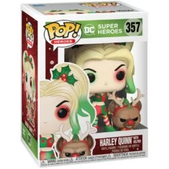 DC COMICS Pop! Heroes: Holiday Harley Quinn With Helper -Spiderman Hanging Store Holiday Harley Quinn with Helper 50656 pic 2 07345.1729782006