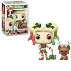 DC COMICS Pop! Heroes: Holiday Harley Quinn With Helper