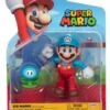 Super Mario Ice Mario With Ice Flower Accessory - Nintendo 4-Inch Scale Figure By Jakks Pacific -Spiderman Hanging Store Ice Mario with Ice Flower 2 05829.1704994965