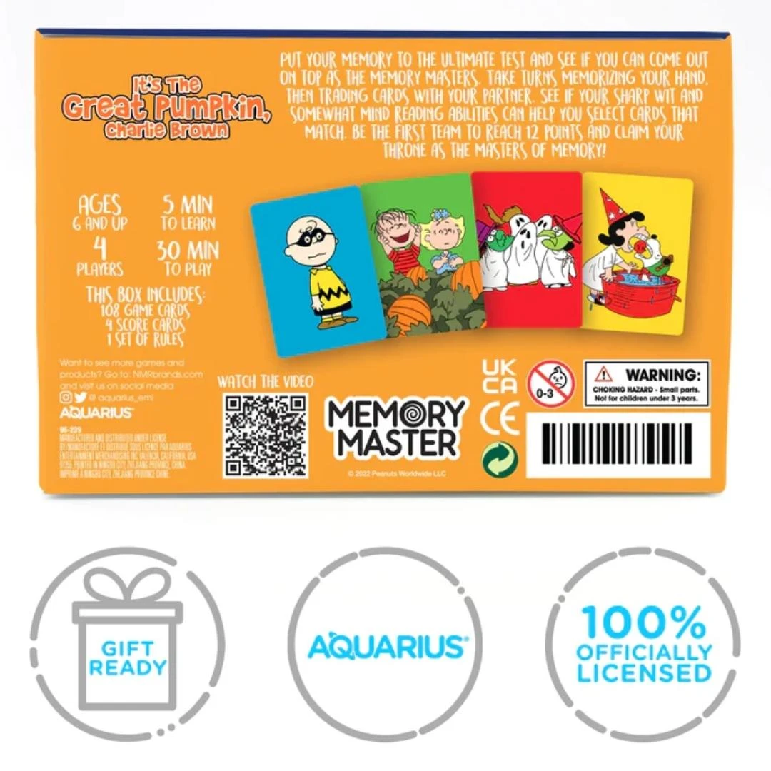 Peanuts It's The Great Pumpkin, Charlie Brown Memory Master Card Game - Image 2
