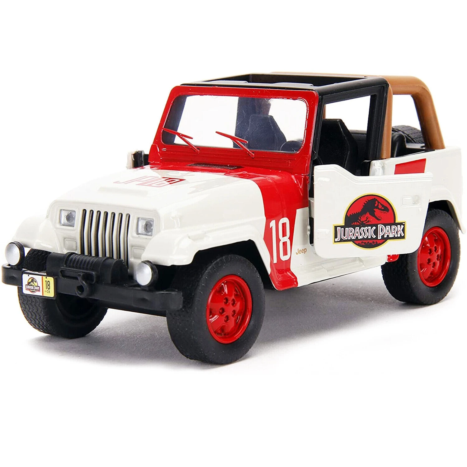 Jurassic Park Jeep Wrangler Die-Cast Car 1:32 Scale 3 Jurassic Park Jeep Wrangler Die-Cast Car 1:32 Scale