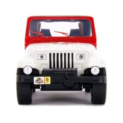 Jurassic Park Jeep Wrangler Die-Cast Car 1:32 Scale 8 Jurassic Park Jeep Wrangler Die-Cast Car 1:32 Scale -Spiderman Hanging Store Jurassic Park Jeep Front View 20415.1709133960