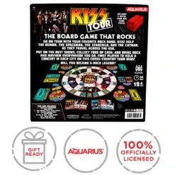 KISS World Tour Board Game -Spiderman Hanging Store Kiss Tour Board Game Packaged Back View 98501 26557.1658418841