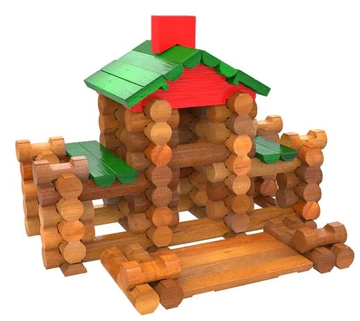 Lincoln Logs 107pc Classic Building Tin 5 Lincoln Logs 107pc Classic Building Tin - Image 3