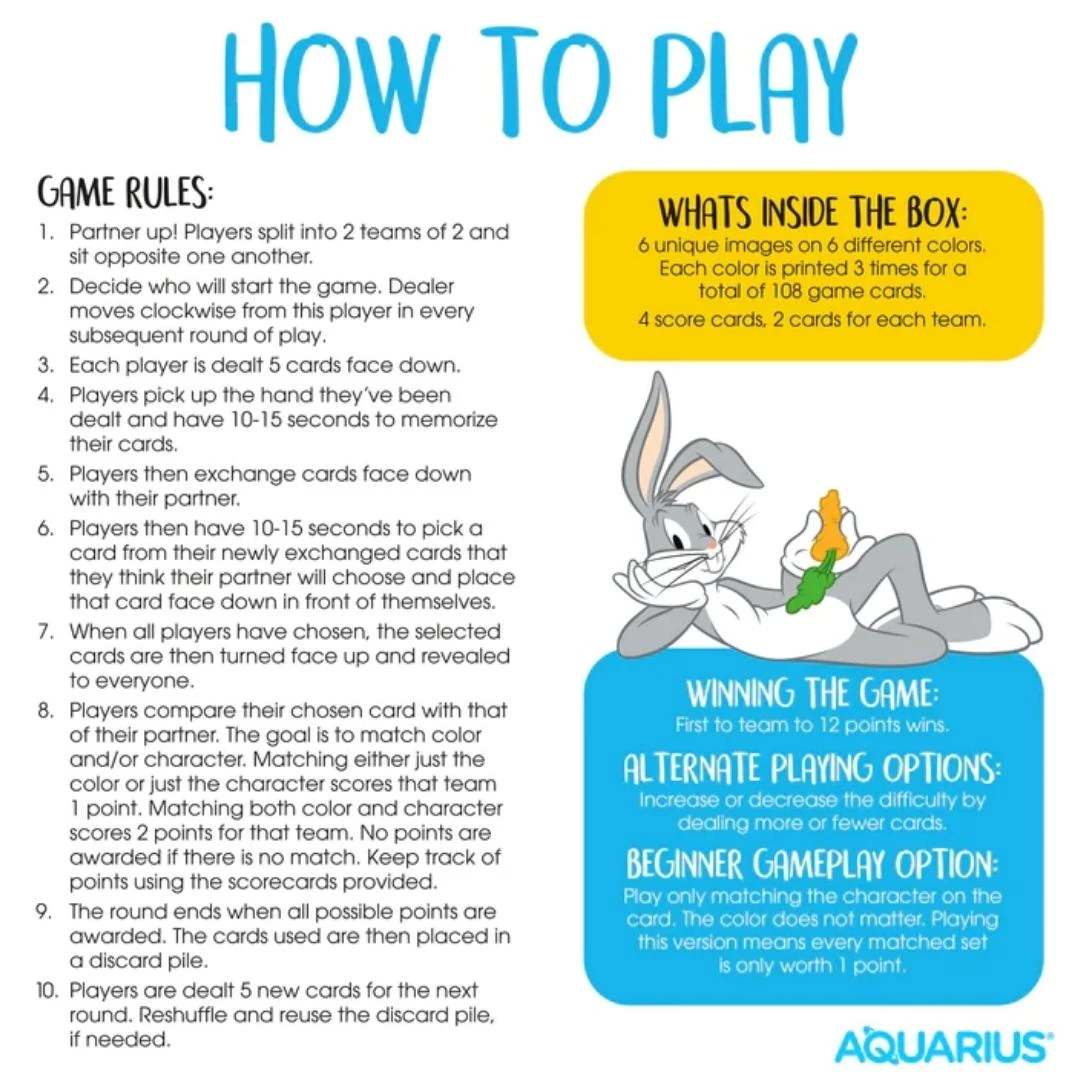 Looney Tunes Memory Master Card Game - Image 4