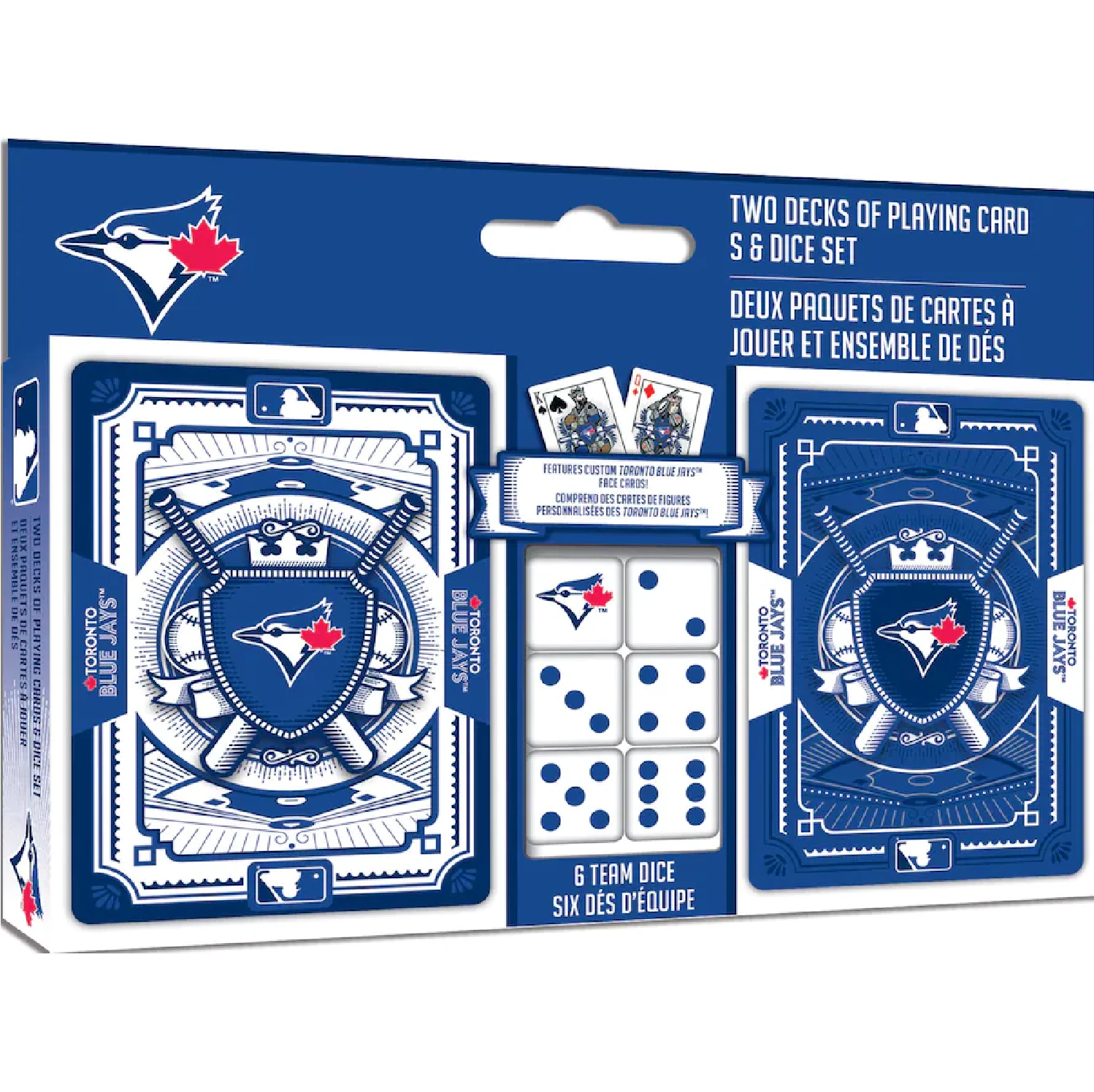 MLB 2PK Playing Cards And Dice Set - Toronto Blue Jays