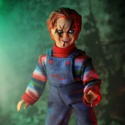 Child's Play Chucky Mego 8" Clothed Action Figure -Spiderman Hanging Store Mego Chucky Retro Action Figure Lifestyle 53333.1613490783