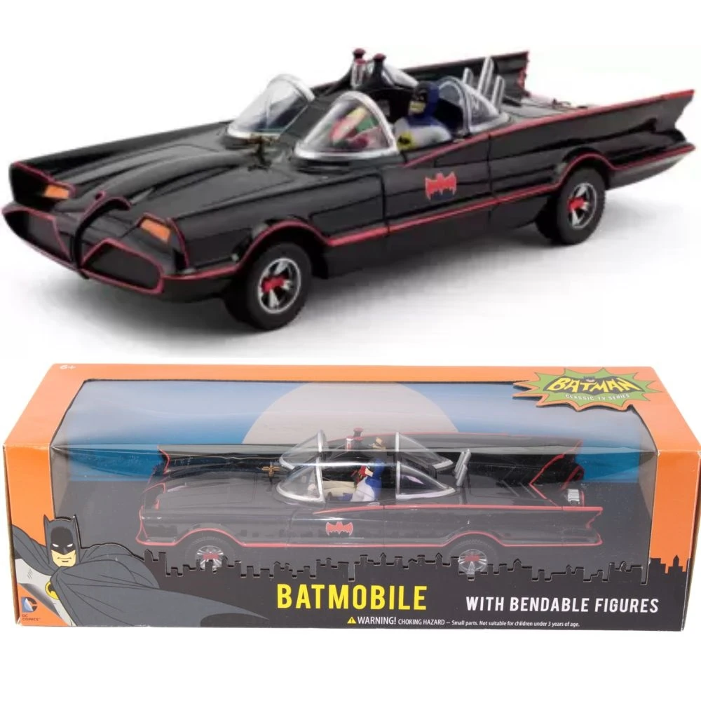 Batman Diecast 1966 Batmobile With Bendable Figures 1:24 Scale 4 Batman Diecast 1966 Batmobile With Bendable Figures 1:24 Scale - Image 2