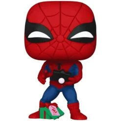 Pop! Marvel: Holiday Spider-Man With Gift 7 Pop! Marvel: Holiday Spider-Man With Gift -Spiderman Hanging Store OOP 17783.1731081947
