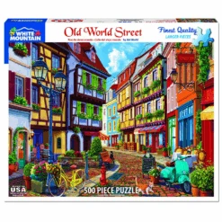 Old World Street 500 Piece Puzzle By White Mountain