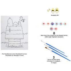 Art By Numbers: Peanuts - Snoopy And Woodstock -Spiderman Hanging Store Peanuts mini art by numbers content 50817.1741361448
