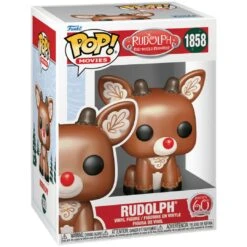 Pop! Holiday: Iridescent Rudolph The Red-Nosed Reindeer - Sitting - 60th Anniversary -Spiderman Hanging Store Rudolph sitting 79945 pic 2 67632.1729819960