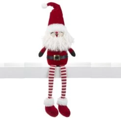 Santa Shelf Sitter Plush With Dangling Legs