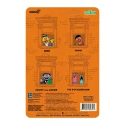 Sesame Street ReAction Figure: Ernie -Spiderman Hanging Store Sesame Street ReAction Card Back 74231.1741442765