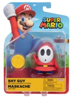 Super Mario Shy Guy With Propeller Accessory - Nintendo 4-Inch Scale Figure By Jakks Pacific