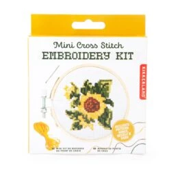Mini Cross Stitch Embroidery Kit - Sunflower
