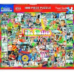 The Sixties 1000pc Jigsaw Puzzle By White Mountain -Spiderman Hanging Store The Sixties White Mountain Jigsaw 29193.1619977406