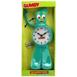 Waving Gumby 3-D Motion Clock -Spiderman Hanging Store Waving Gumby Motion Clock Box 08151.1708561374