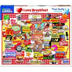 I Love Breakfast 1000pc Puzzle By White Mountain