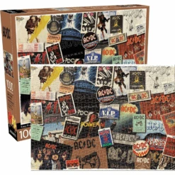 AC/DC Albums 1000pc Puzzle By Aquarius