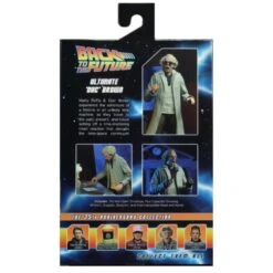 Back To The Future Ultimate Doc Brown Action Figure By NECA 15 Back To The Future Ultimate Doc Brown Action Figure By NECA -Spiderman Hanging Store neca ultimate action figure doc brown back of box 34774.1615236149